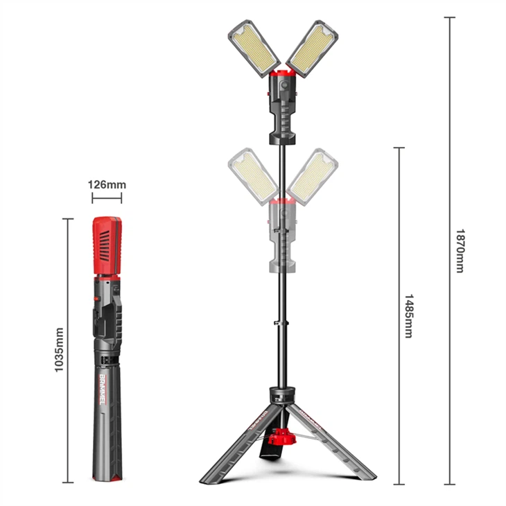 21000 Lumens Work Lights With Stand, 3 Adjustable Head LED Work Light best