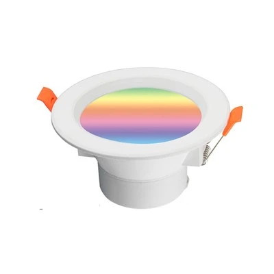 Downlight LED RVB intelligent, plafonnier encastré contrôlé par application