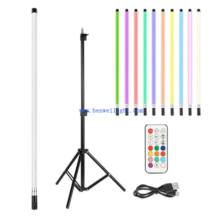 RGB light tube with tripod stand