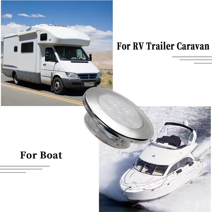 Lumière LED intérieure de camping-car à intensité variable 800LM, luminaire de camping-car 6W 3000-6000K avec télécommande