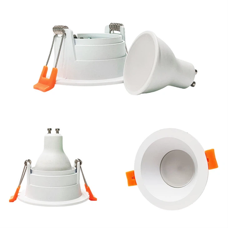 Downlight LED à double tête - Plafonnier carré encastrable (MR16/GU10)