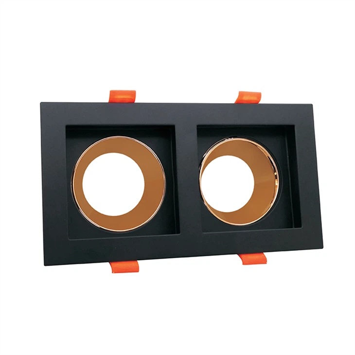 Dual Head LED Downlight - Square Recessed Ceiling Fixture (MR16/GU10) high quality
