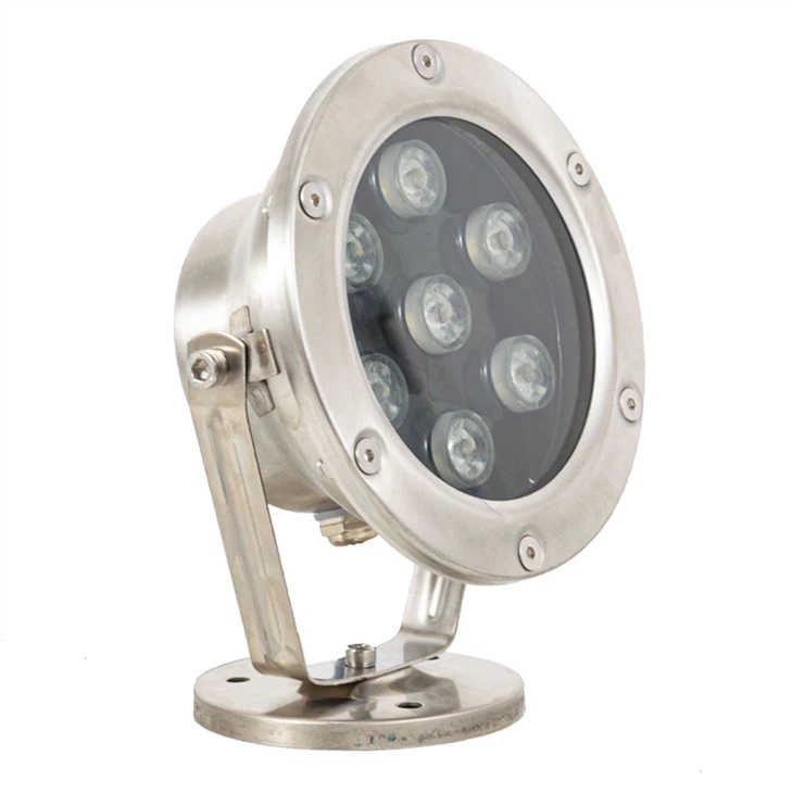 Projecteur submersible étanche IP68 LED, lampe de paysage à changement 12V