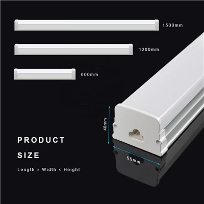 Bureau commercial/résidentiel 600/1200/1500mm 2/4/5/8 pieds lumières linéaires LED connectables/bandes lumineuses LED