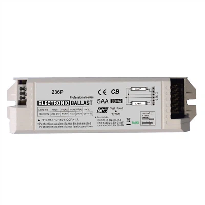 2x36W T8 Electronic Ballast: PF>0,98, qualité supérieure