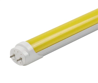 Tube lumineux anti-UV T8 LED jaune, sans UV, sans lumière bleue