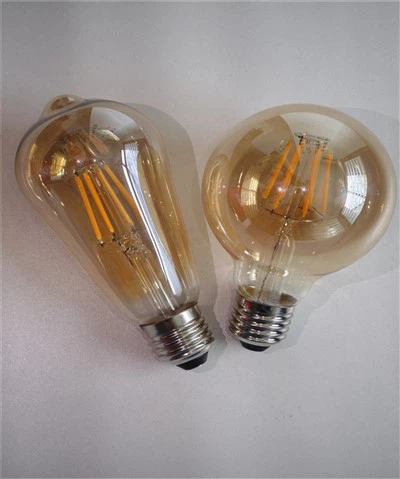 Ampoule LED à filament transparent G45 E14 - 6 W, lumière décorative, lueur blanc chaud