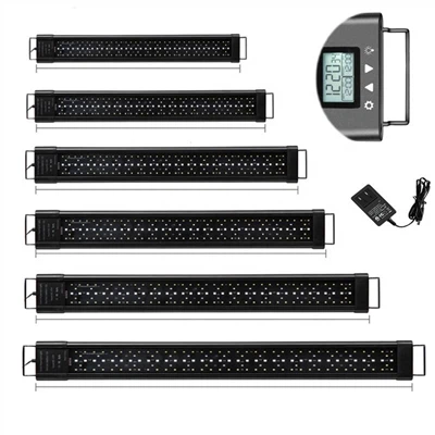 Lampe d'aquarium IP68 60W RVB avec minuterie et support extensible