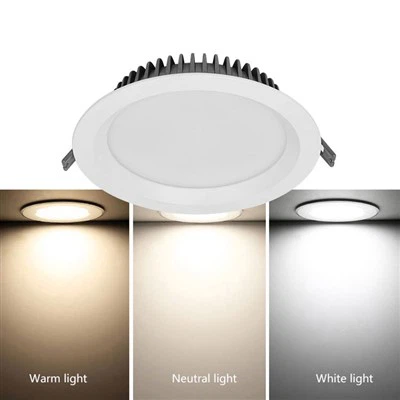 Panneau lumineux LED rond encastré