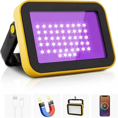 Projecteur LED portable rechargeable à lumière noire UV - 400 nm