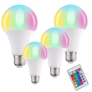 Ampoule LED intelligente à télécommande RVB 9w E27 E26 B22 LED Ampoule intelligente