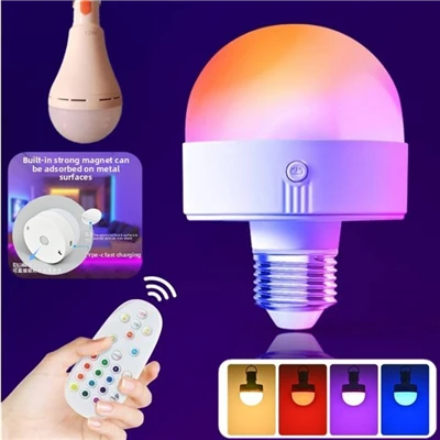 Ampoule LED RVB intelligente - moderne, rechargeable et variable (base E26/E27)